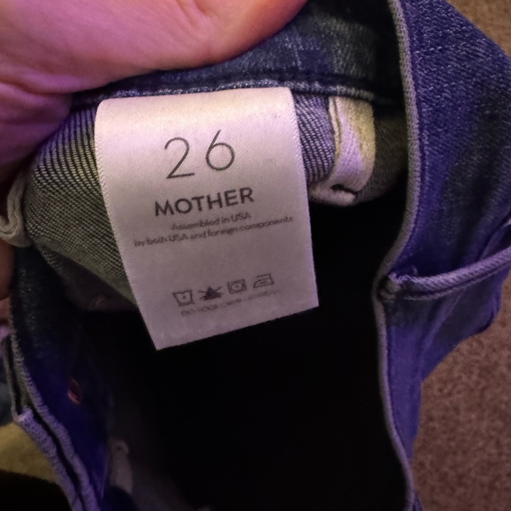 MOTHER Dark Blue Straight Leg Jeans - Picture 7 of 9